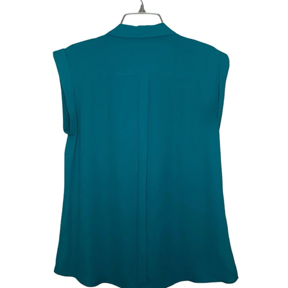 The Limited cap sleeve button up shirt Ashton teal six medium - Picture 4 of 10
